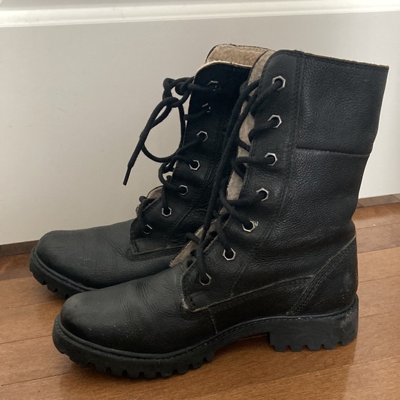 Genuine leather roots combat boots - Picture 5 of 7